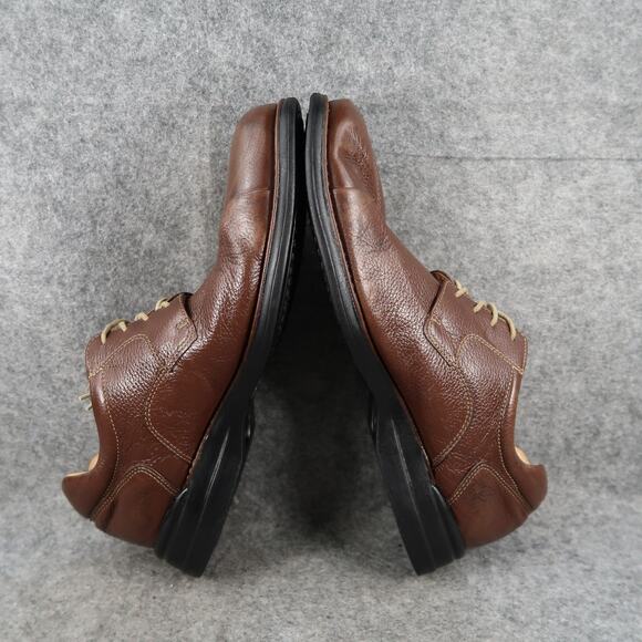 Johnston & Murphy Shoes Mens 9.5 Derby Oxford Leather Sheepskin Split Toe Brown main image 2